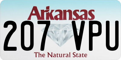 AR license plate 207VPU