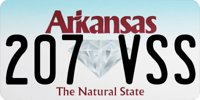 AR license plate 207VSS