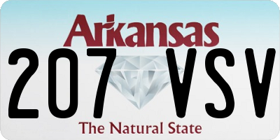 AR license plate 207VSV