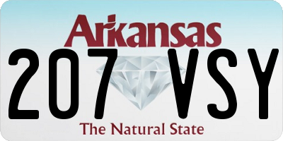 AR license plate 207VSY