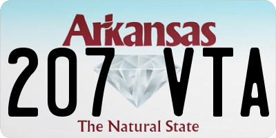 AR license plate 207VTA