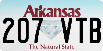 AR license plate 207VTB
