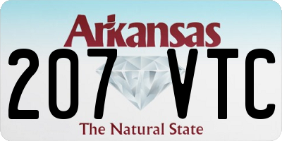 AR license plate 207VTC