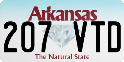 AR license plate 207VTD