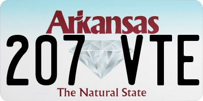 AR license plate 207VTE