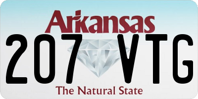 AR license plate 207VTG