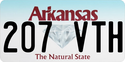 AR license plate 207VTH
