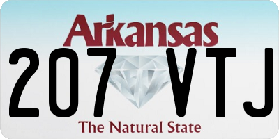 AR license plate 207VTJ