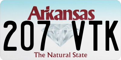 AR license plate 207VTK