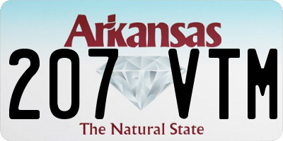 AR license plate 207VTM
