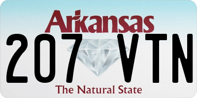 AR license plate 207VTN