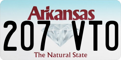 AR license plate 207VTO