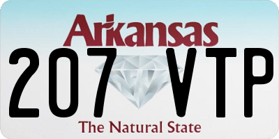 AR license plate 207VTP