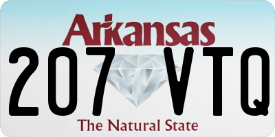 AR license plate 207VTQ