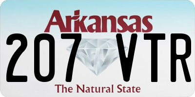 AR license plate 207VTR