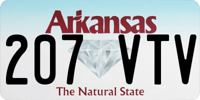 AR license plate 207VTV