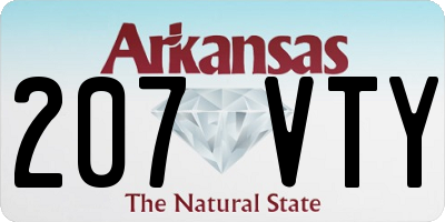 AR license plate 207VTY