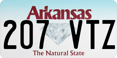 AR license plate 207VTZ
