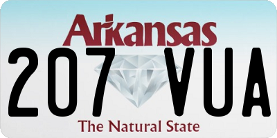 AR license plate 207VUA