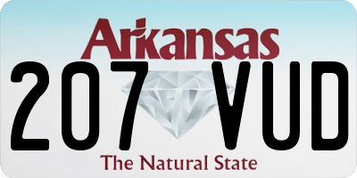 AR license plate 207VUD