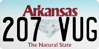 AR license plate 207VUG