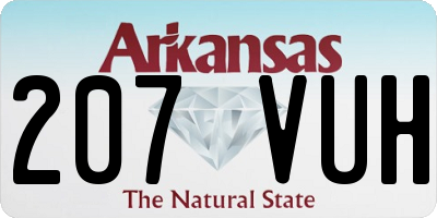 AR license plate 207VUH
