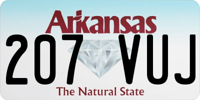 AR license plate 207VUJ
