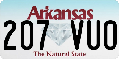 AR license plate 207VUO