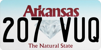 AR license plate 207VUQ