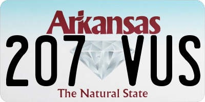 AR license plate 207VUS