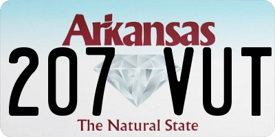 AR license plate 207VUT