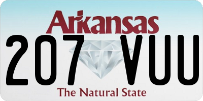 AR license plate 207VUU