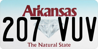 AR license plate 207VUV