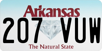 AR license plate 207VUW