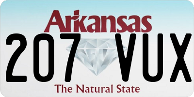 AR license plate 207VUX