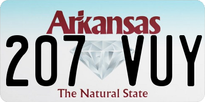 AR license plate 207VUY