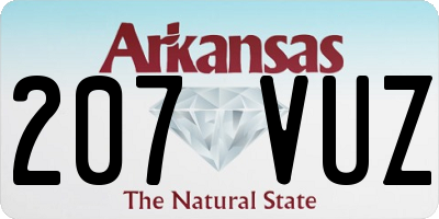 AR license plate 207VUZ