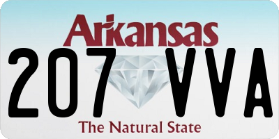 AR license plate 207VVA