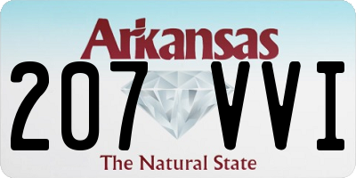 AR license plate 207VVI