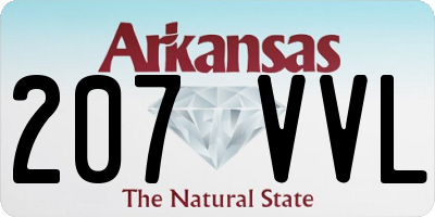 AR license plate 207VVL