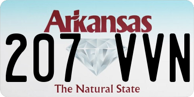 AR license plate 207VVN