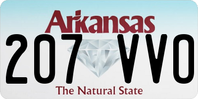 AR license plate 207VVO