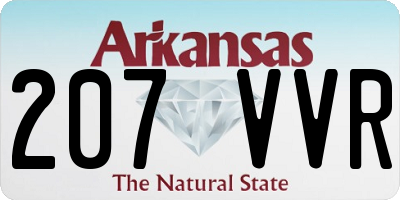 AR license plate 207VVR
