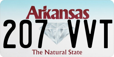 AR license plate 207VVT