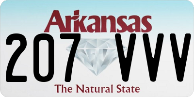 AR license plate 207VVV