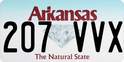 AR license plate 207VVX