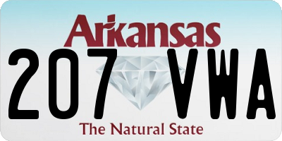 AR license plate 207VWA