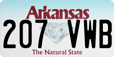 AR license plate 207VWB
