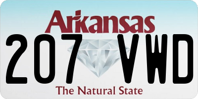 AR license plate 207VWD