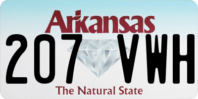 AR license plate 207VWH